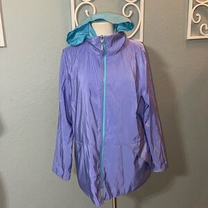 Like new Mycra Pac packable Reversible Rain Jacket - Blue purple
